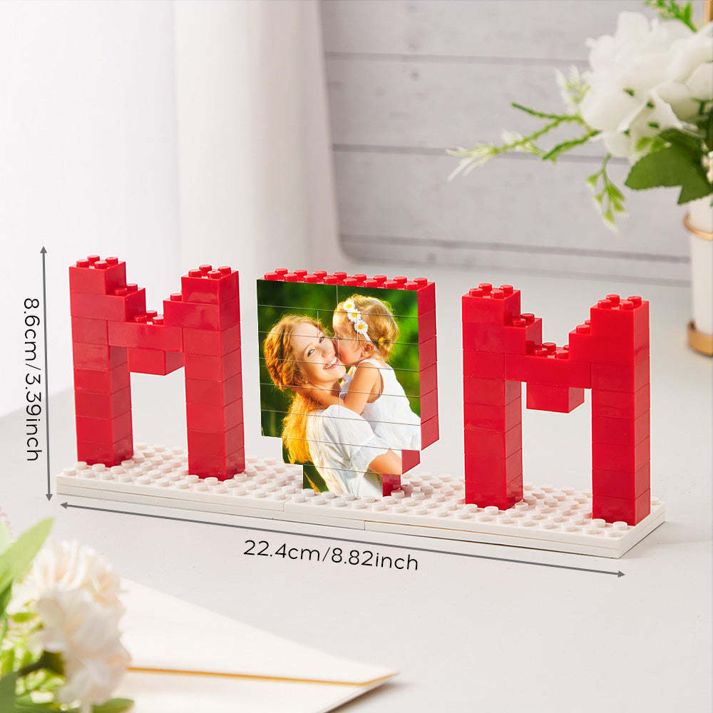 Blocco Fotografico In Mattoni Da Costruzione Personalizzato Puzzle In Mattoni Mum Personalizzati Regali Per La Festa Della Mamma - soufeelit