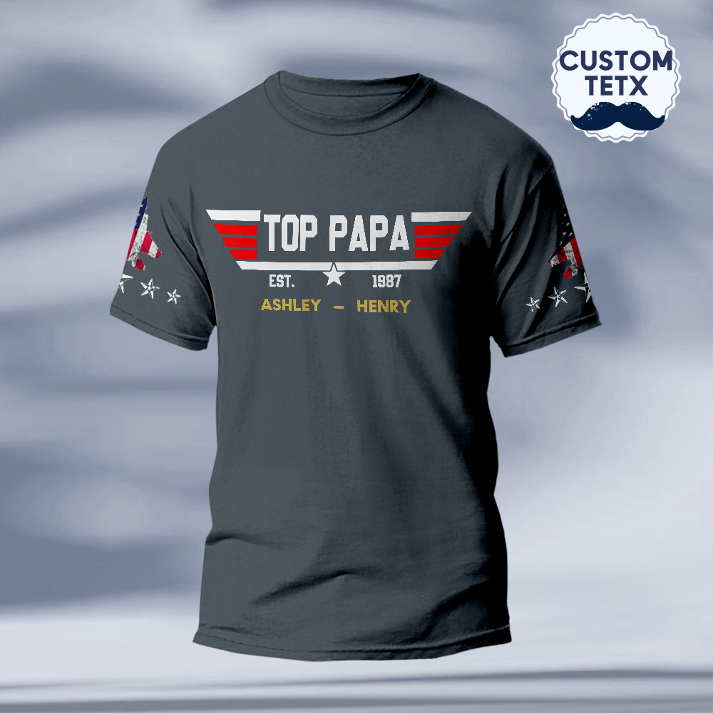 Papà Personalizzato, Camicie Del Nonno Con Nome Camicie Personalizzate Papa Papaw Per La Festa Del Papà