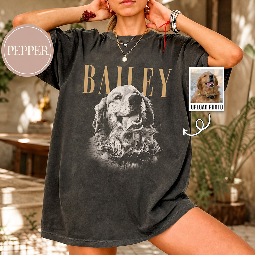 Camicia Personalizzata Con Foto E Nome Dell'animale Domestico In Colori Confortevoli – Regalo Personalizzato Per Gli Amanti Dei Cani E Dei Gatti - soufeelit