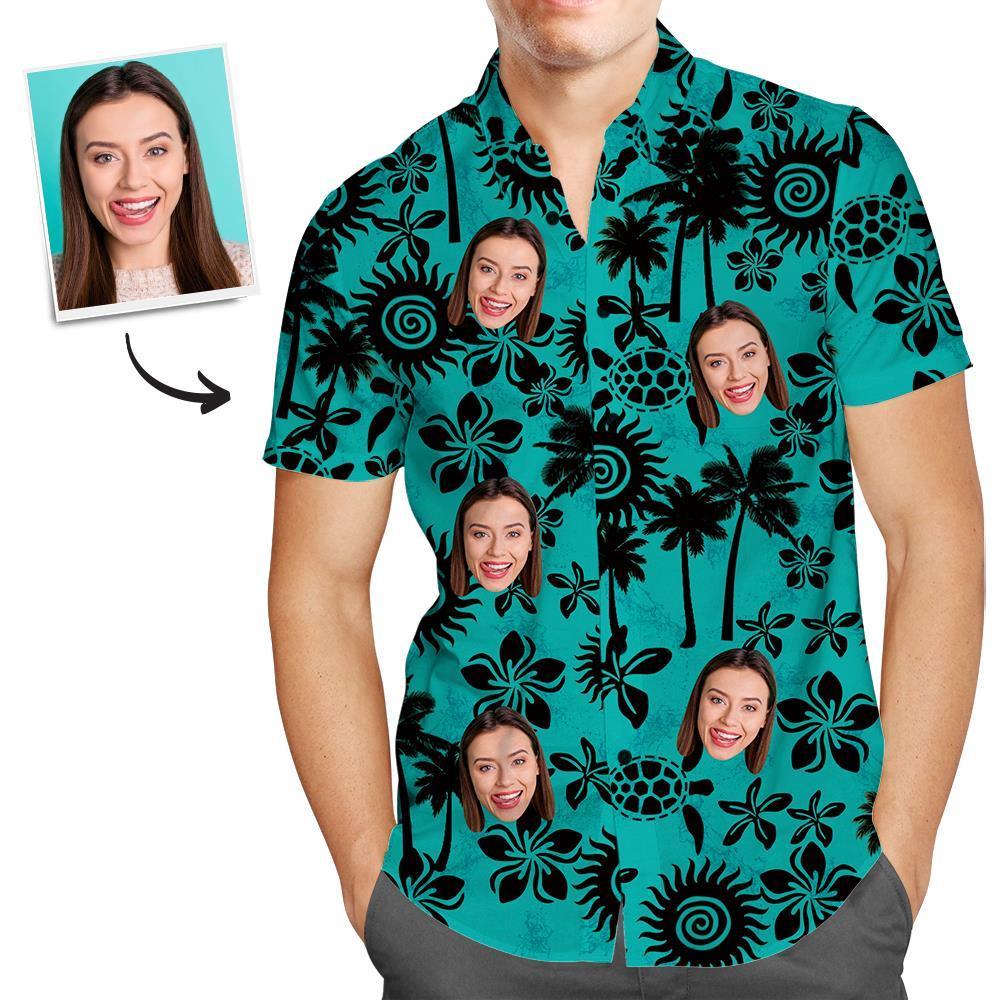 Camicie Hawaiane Personalizzate Tartaruga Marina Camicia Da Spiaggia Personalizzata Aloha Per Uomo