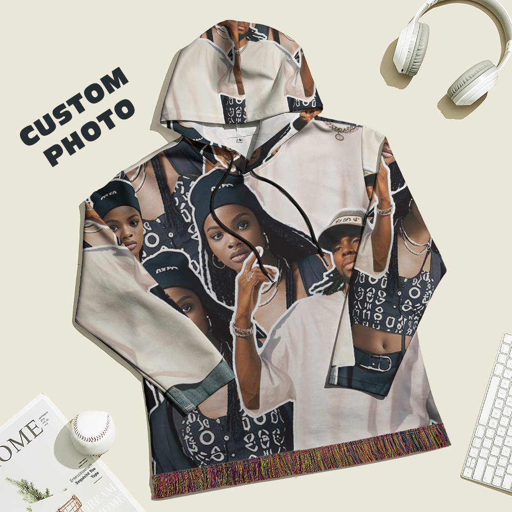 Felpa Con Cappuccio Con Foto Vintage Personalizzata