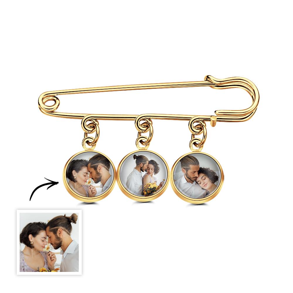 Spilla Da Bavero Con Foto Personalizzata Con Ciondolo A Cerchio Spilla Unica Regalo Per Uomo - soufeelit