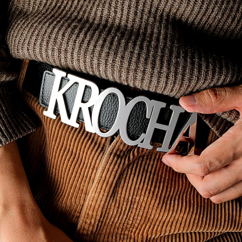 Fibbia Per Cintura Con Nome Personalizzato Con Cintura In Omaggio Cintura Con Lettera Personalizzata Regalo Per Lui - soufeelit