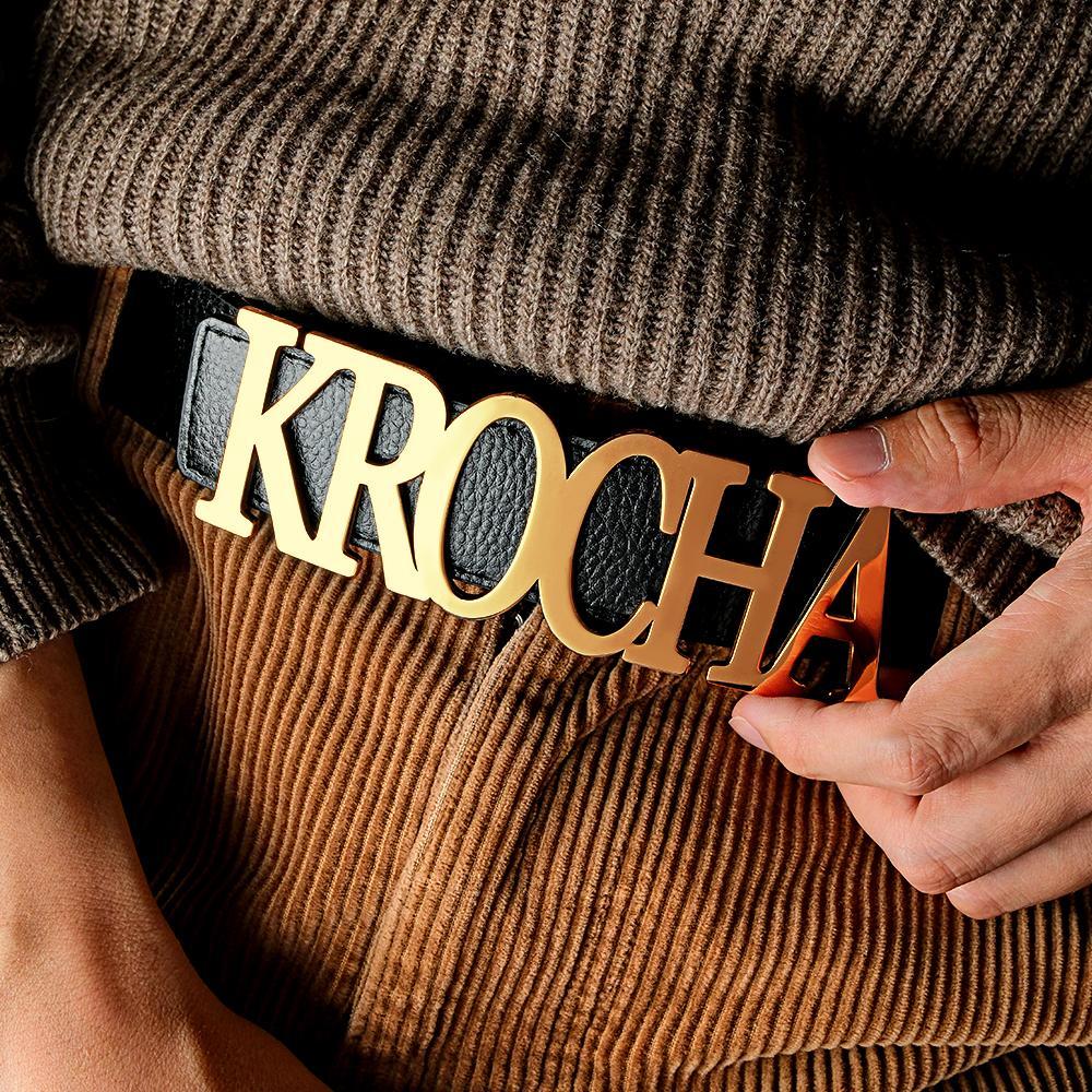 Fibbia Per Cintura Con Nome Personalizzato Con Cintura In Omaggio Cintura Con Lettera Personalizzata Regalo Per Lui - soufeelit