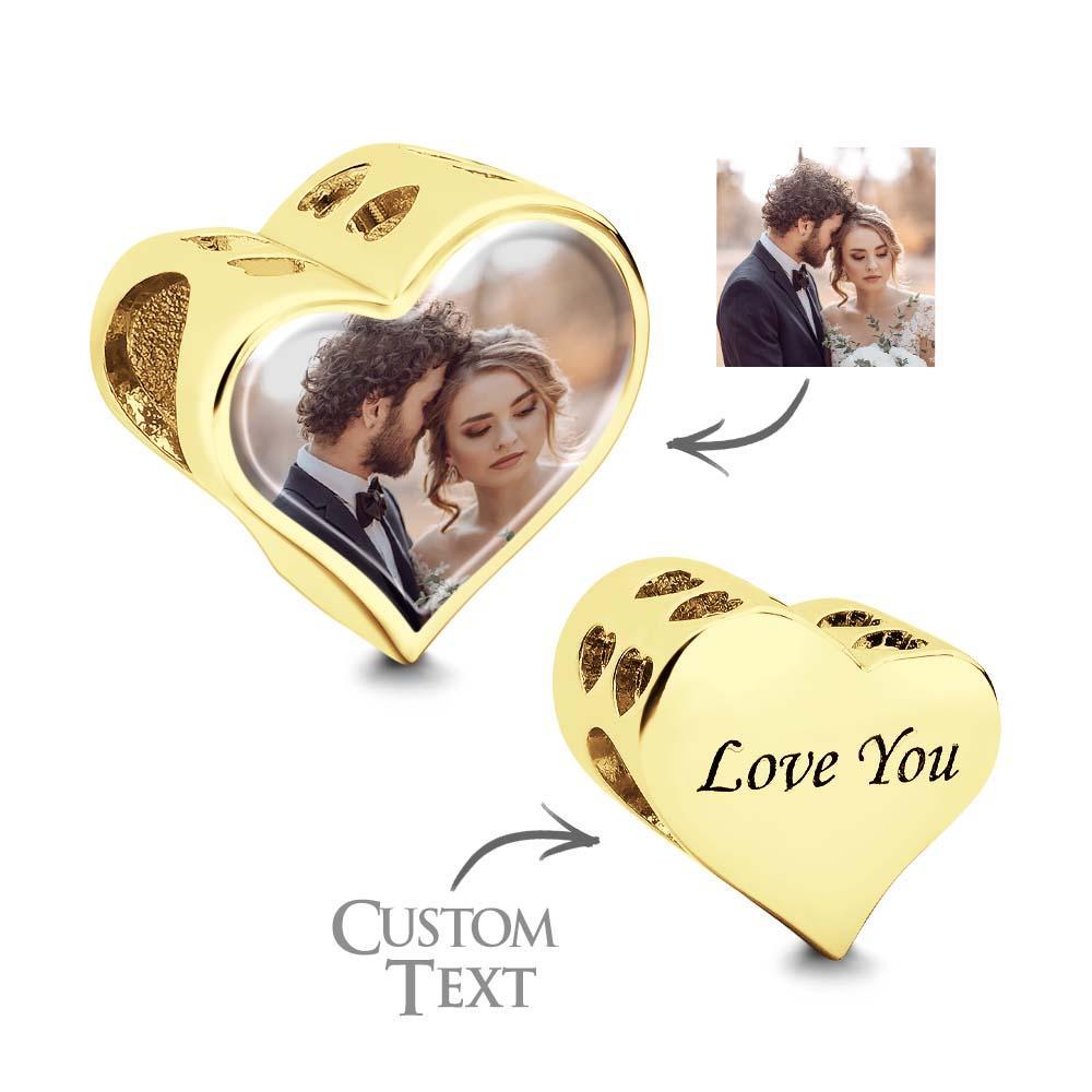Ciondolo Con Foto Personalizzato, Ciondolo Con Incisione A Forma Di Cuore, Regalo Per Donne E Ragazze - soufeelit