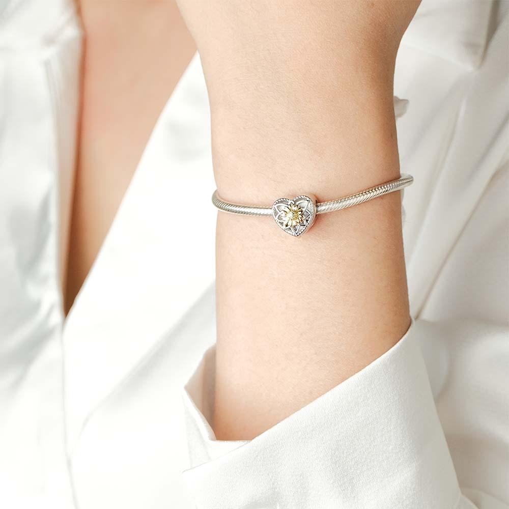 Ciondoli Con Foto Di Girasole Ciondoli Natalizi A Forma Di Cuore Per Donne, Regalo Di San Valentino Per La Mamma - soufeelit