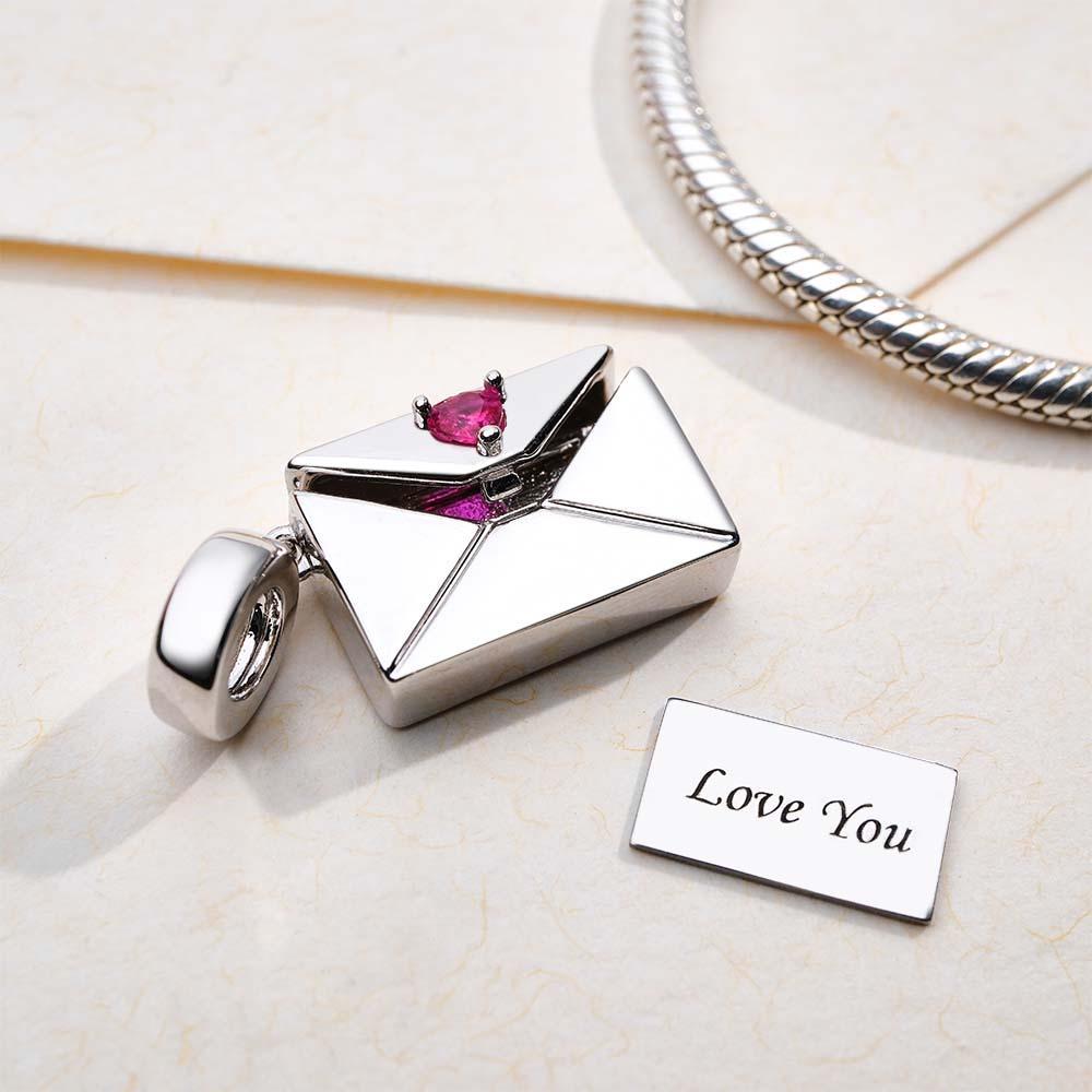 Ciondolo Per Busta Apribile Da Incidere Con Pietra Portafortuna, Gioielli Con Ciondolo Con Lettera D'amore Creativa Per Lei - soufeelit