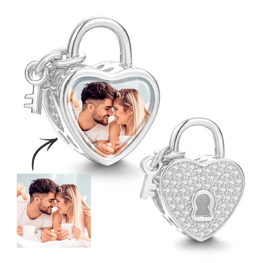 Ciondolo Con Foto Personalizzato, Ciondolo Con Chiave A Cuore D'amore, Regali Unici Per Lei - soufeelit