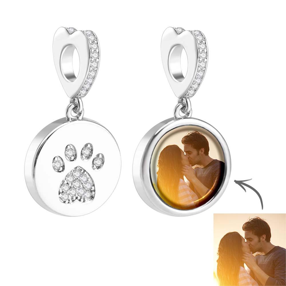 Regalo Carino Con Ciondolo Per Foto Personalizzato, Zampa Di Cane, Altalena - soufeelit