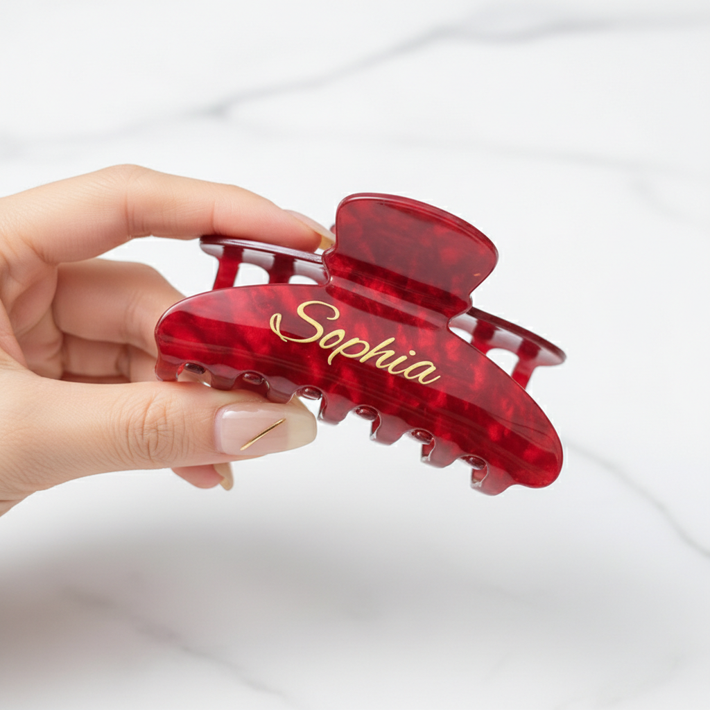 Fermaglio Per Capelli Personalizzato, Fermaglio Per Capelli Con Nome Personalizzato Inciso, Accessorio Per Capelli Da Sposa Con Nome Personalizzato, Regalo Per Damigella D'onore - soufeelit