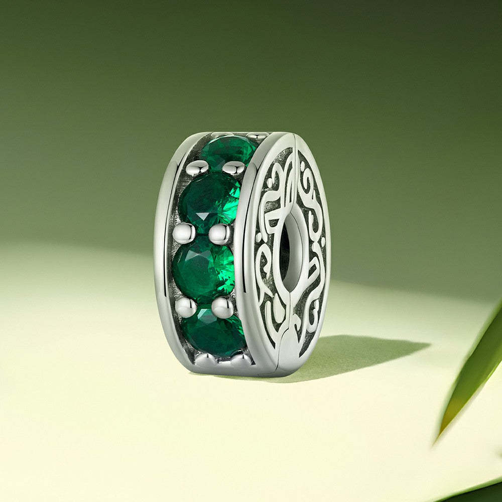 ciondolo con tappo in pietra preziosa verde, ciondolo distanziatore in argento sterling 925 dp098