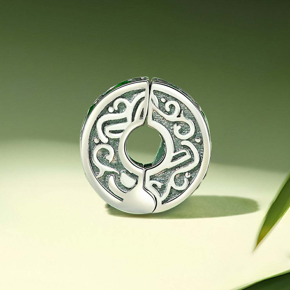 ciondolo con tappo in pietra preziosa verde, ciondolo distanziatore in argento sterling 925 dp098