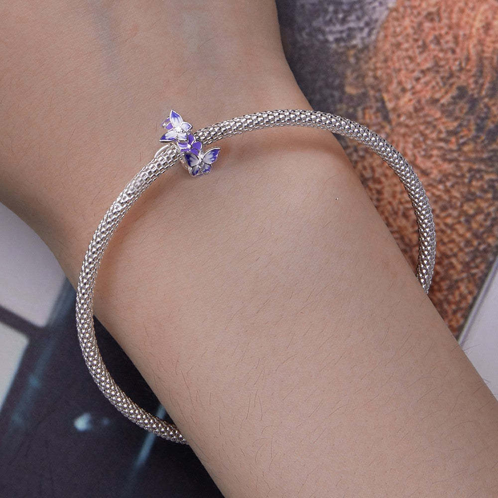ciondolo con tappo a forma di farfalla, ciondolo distanziatore in argento sterling 925 dp108