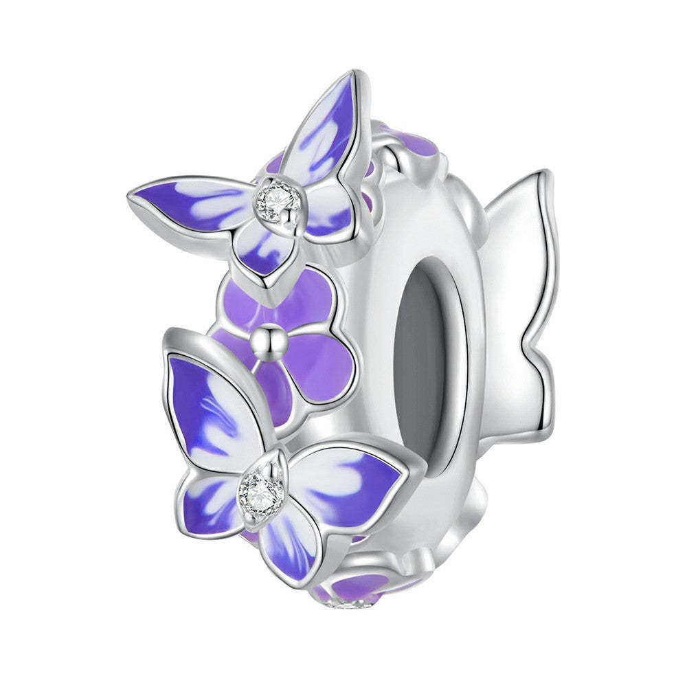 ciondolo con tappo a forma di farfalla, ciondolo distanziatore in argento sterling 925 dp108