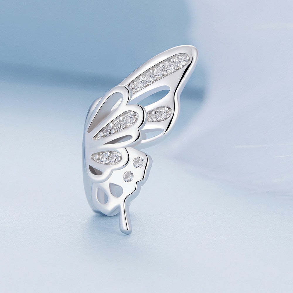 bellissimo ciondolo con tappo a forma di farfalla, ciondolo distanziatore in argento sterling 925 dp135