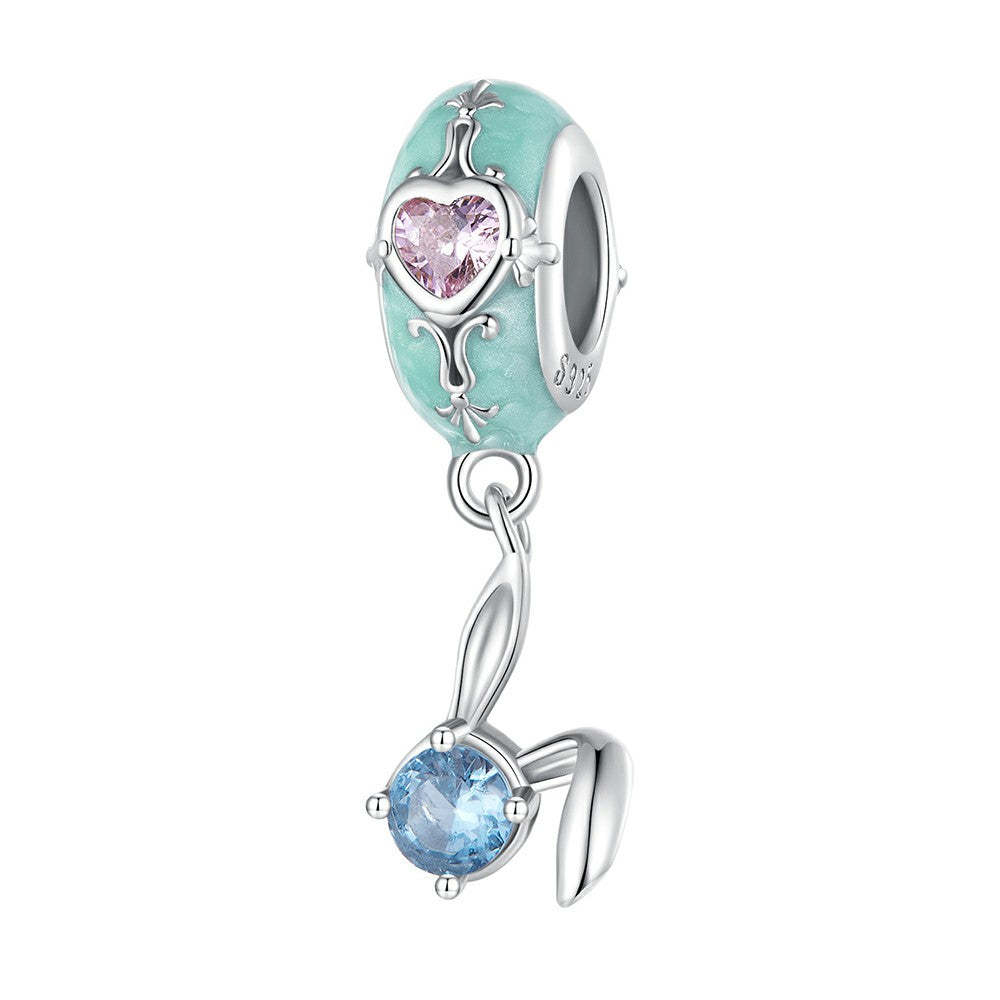 ciondolo con tappo coniglietto pasquale ciondolo distanziatore in argento sterling 925 regali di pasqua dp137