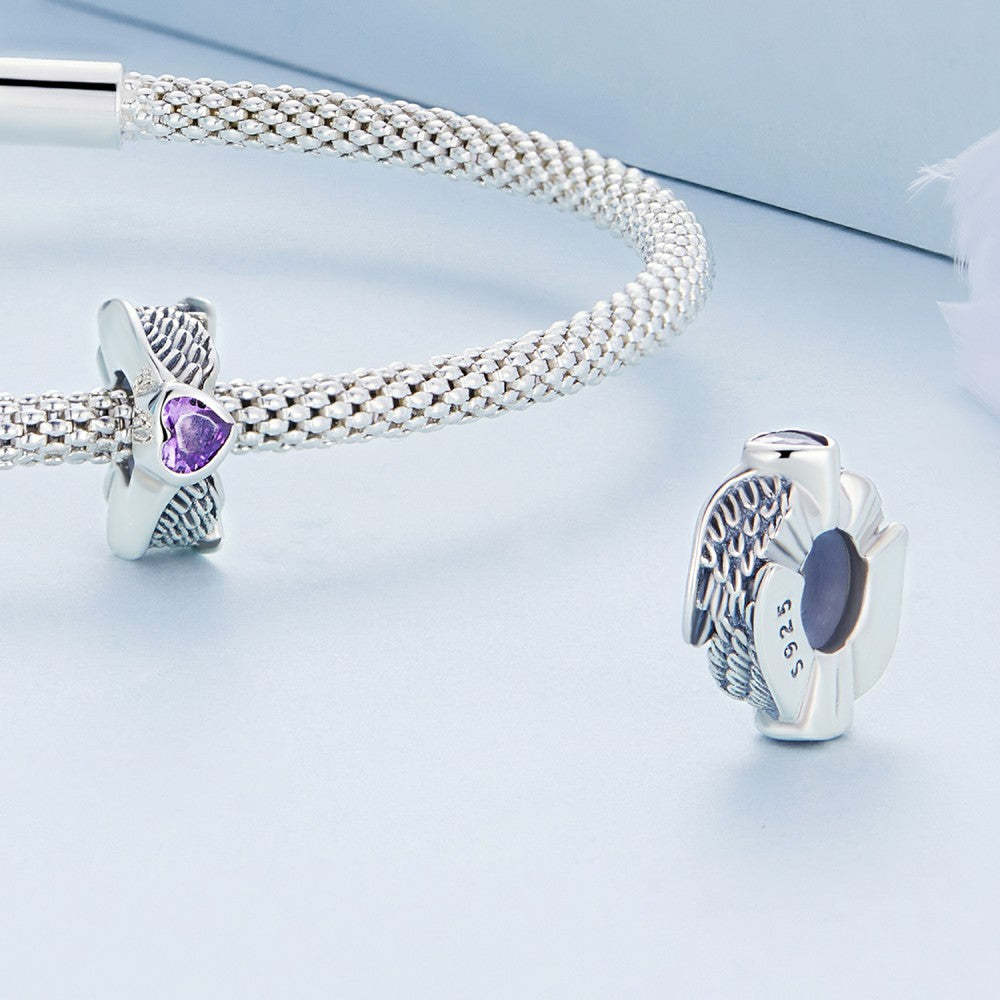 Ciondolo con tappo dei guardiani del cuore, con distanziatore, in argento sterling 925 dp146