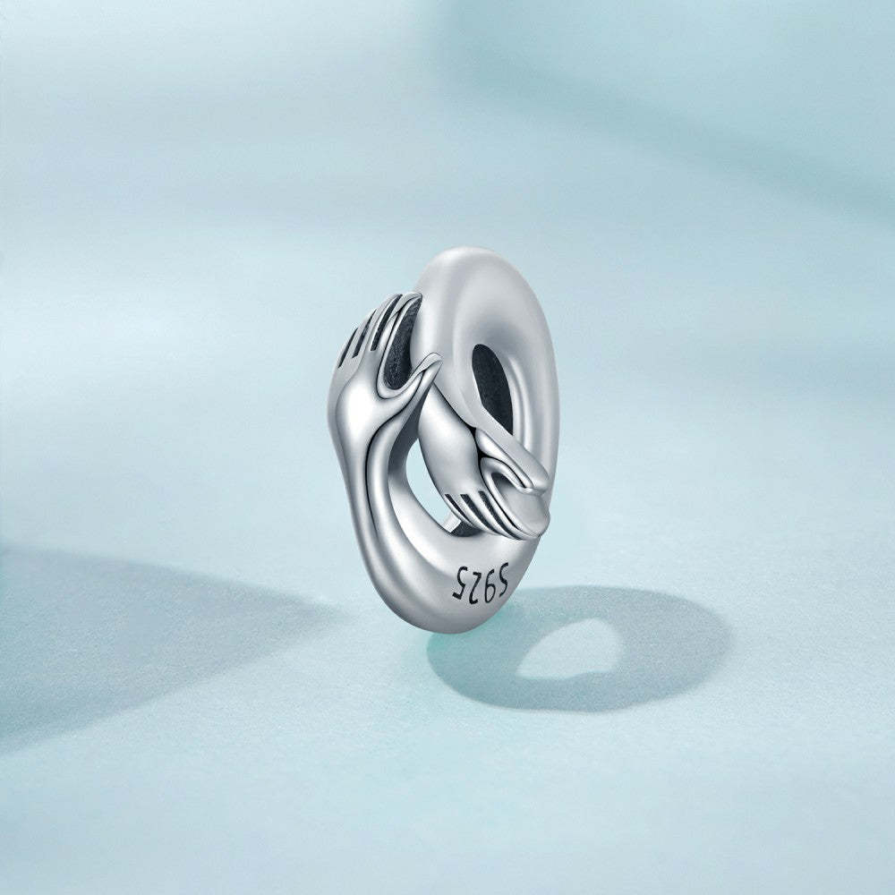 ciondolo con tappo abbracciare ciondolo con distanziatore in argento sterling 925 dp150