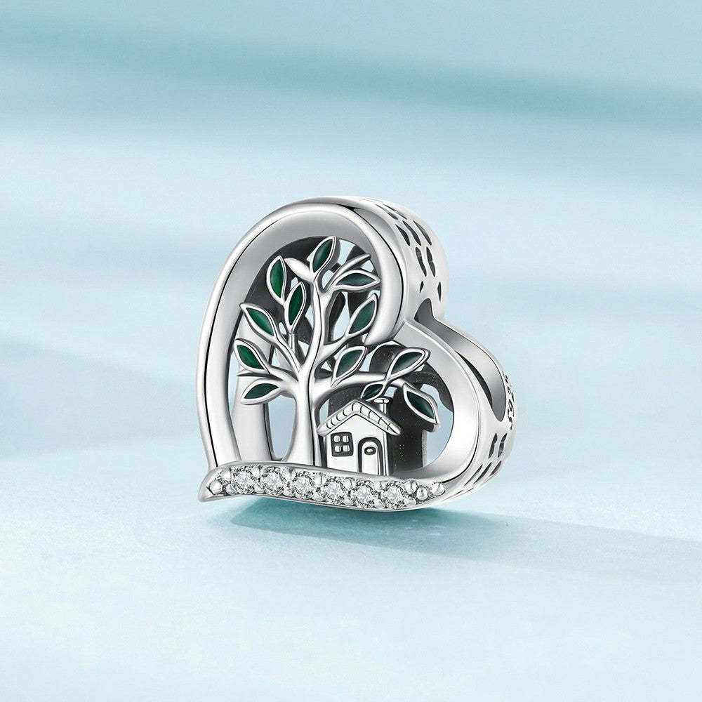 Ciondolo smaltato albero genealogico in argento sterling 925 dy1324