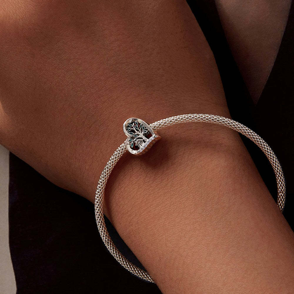 Ciondolo smaltato albero genealogico in argento sterling 925 dy1324