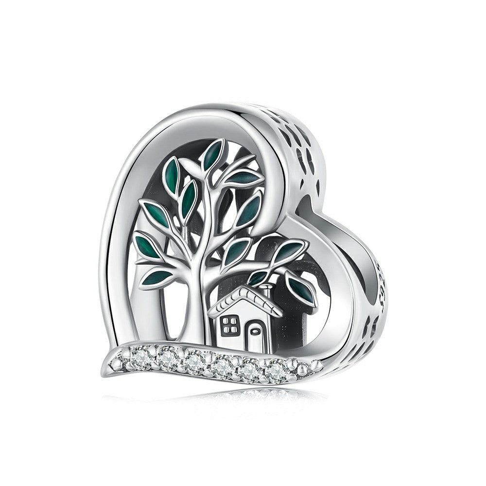 Ciondolo smaltato albero genealogico in argento sterling 925 dy1324