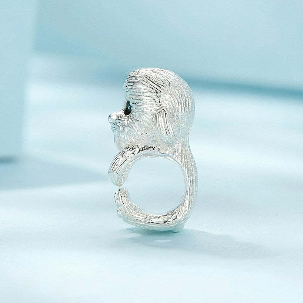 Ciondolo smaltato a forma di orsetto in argento sterling 925, regalo per gli amanti degli animali domestici dy1325