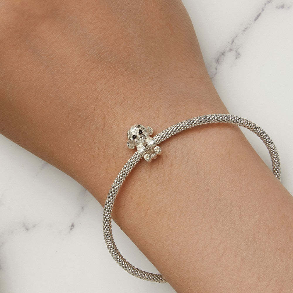 Ciondolo smaltato a forma di orsetto in argento sterling 925, regalo per gli amanti degli animali domestici dy1325
