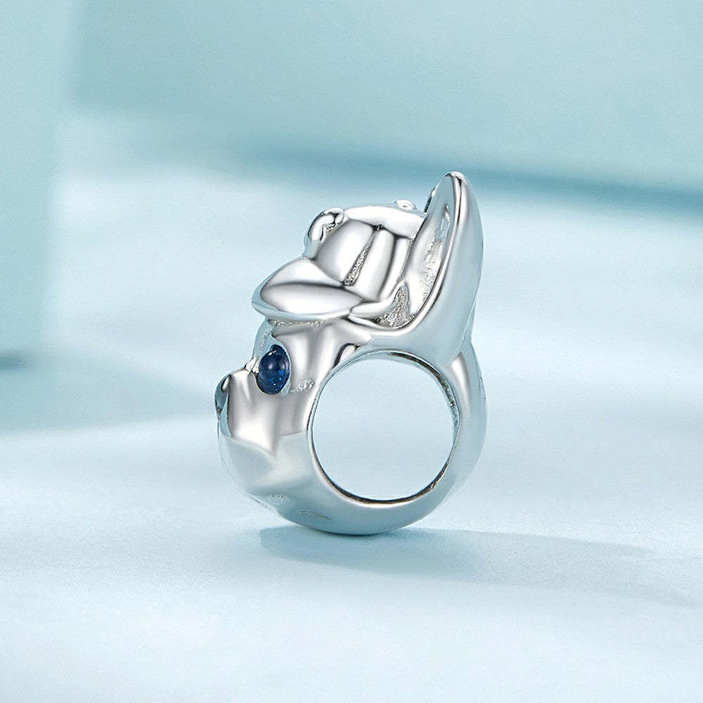 Ciondolo smaltato bulldog francese in argento sterling 925, regalo per gli amanti degli animali domestici dy1339
