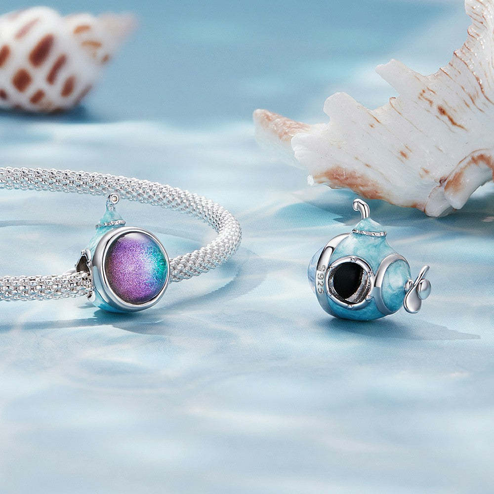 ciondolo in smalto sottomarino in argento sterling 925 dy1348