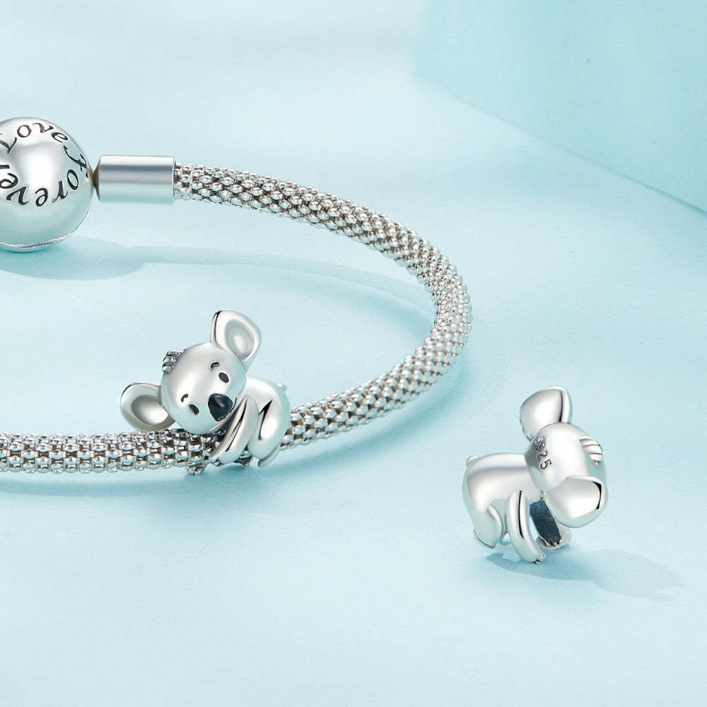 Ciondolo smaltato koala in argento sterling 925 dy1357