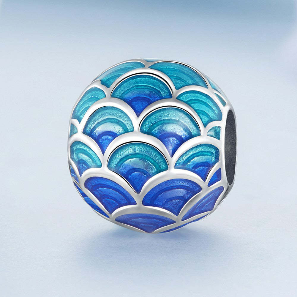 Ciondolo smaltato a scaglie di drago in argento sterling 925 dy1375