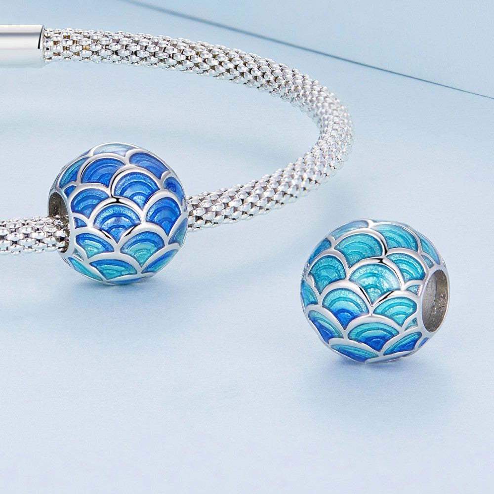 Ciondolo smaltato a scaglie di drago in argento sterling 925 dy1375