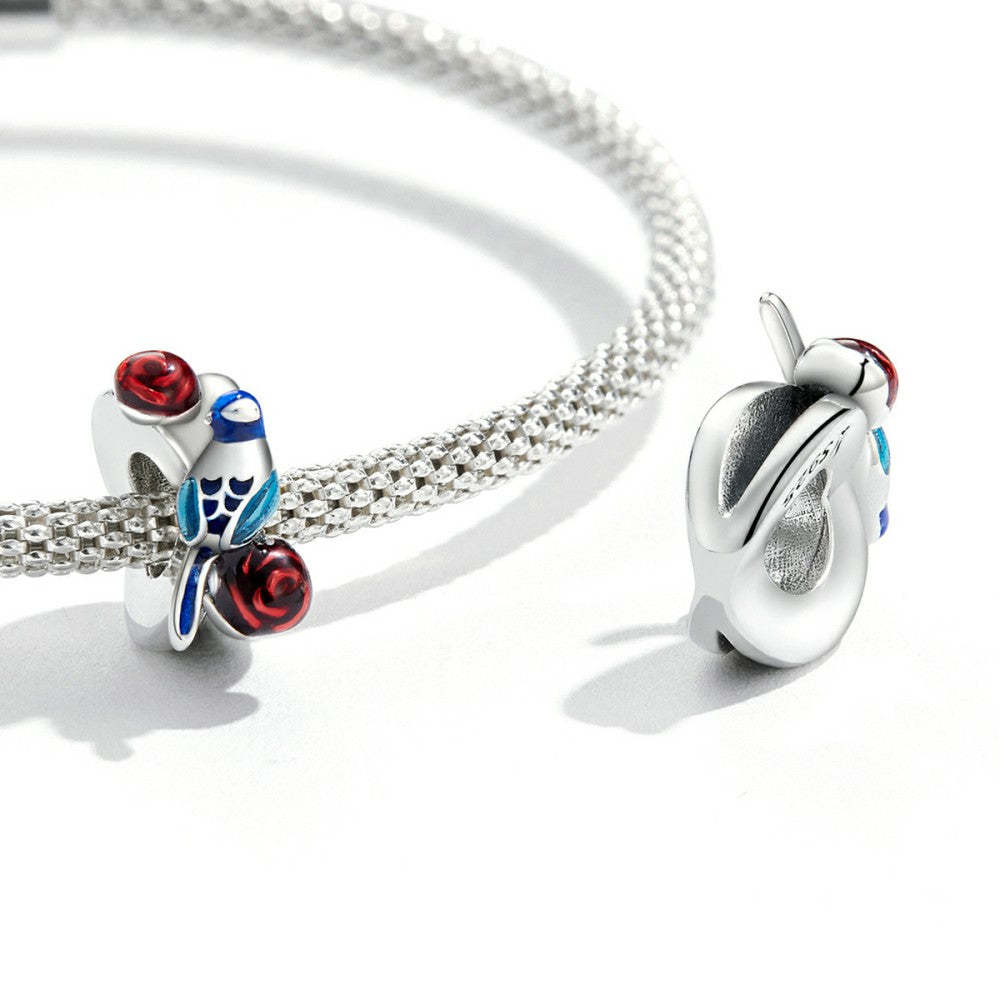 ciondolo in smalto risveglio di insetti in argento sterling 925 dy1408