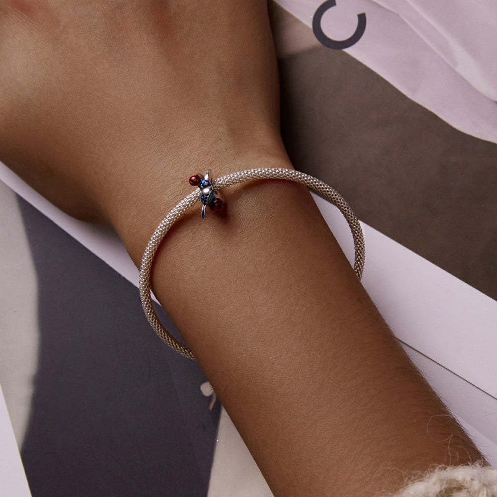 ciondolo in smalto risveglio di insetti in argento sterling 925 dy1408