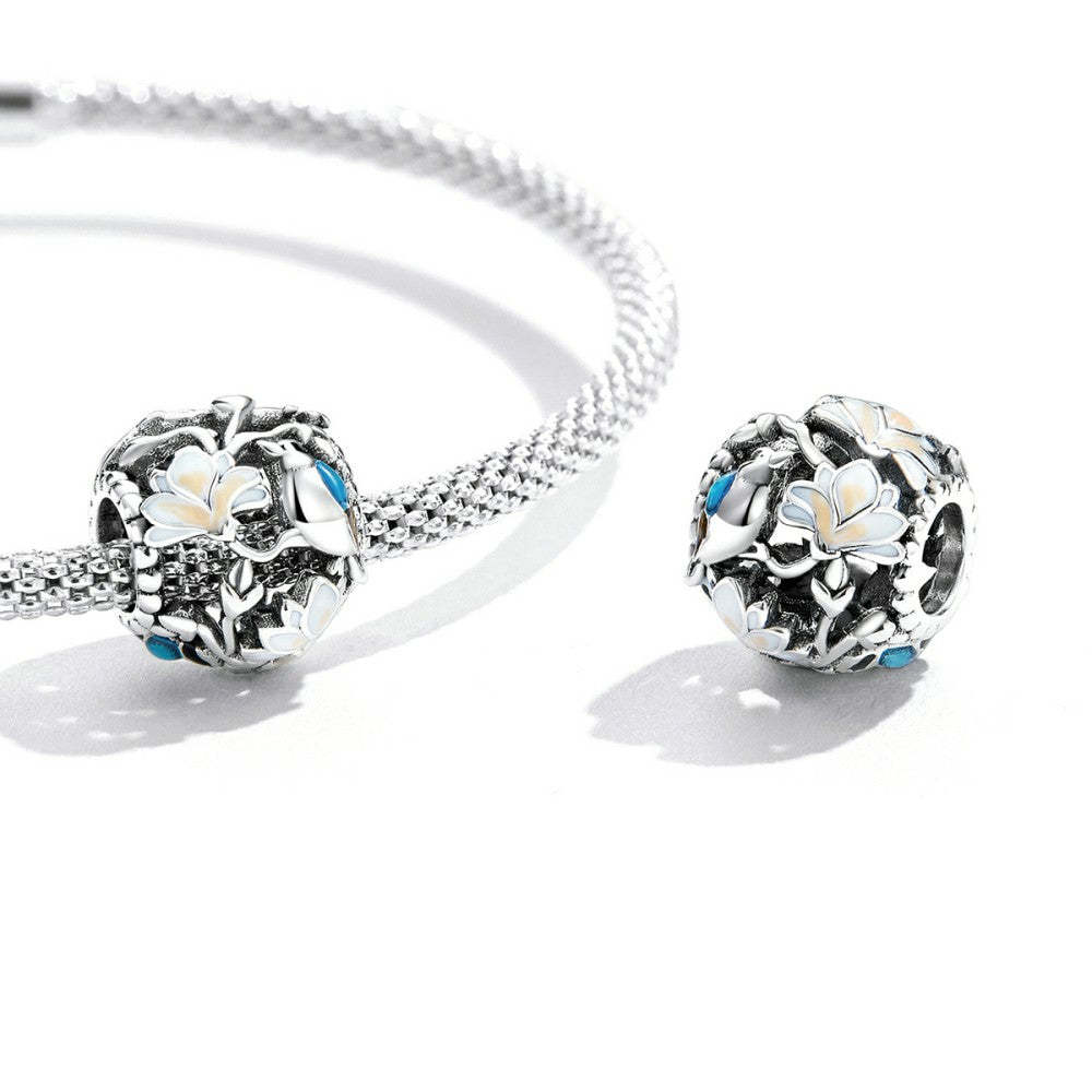 Ciondolo smaltato equinozio di primavera in argento sterling 925 dy1409