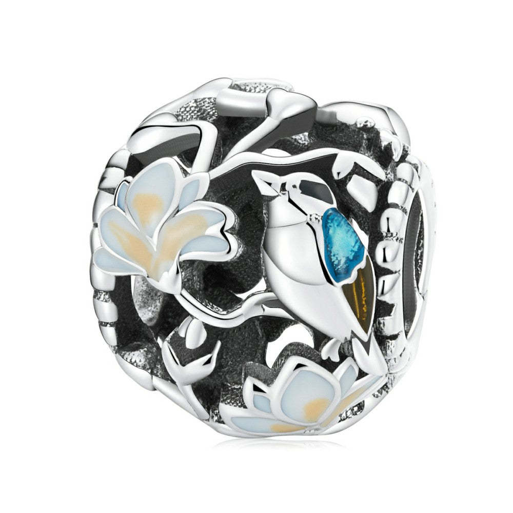Ciondolo smaltato equinozio di primavera in argento sterling 925 dy1409