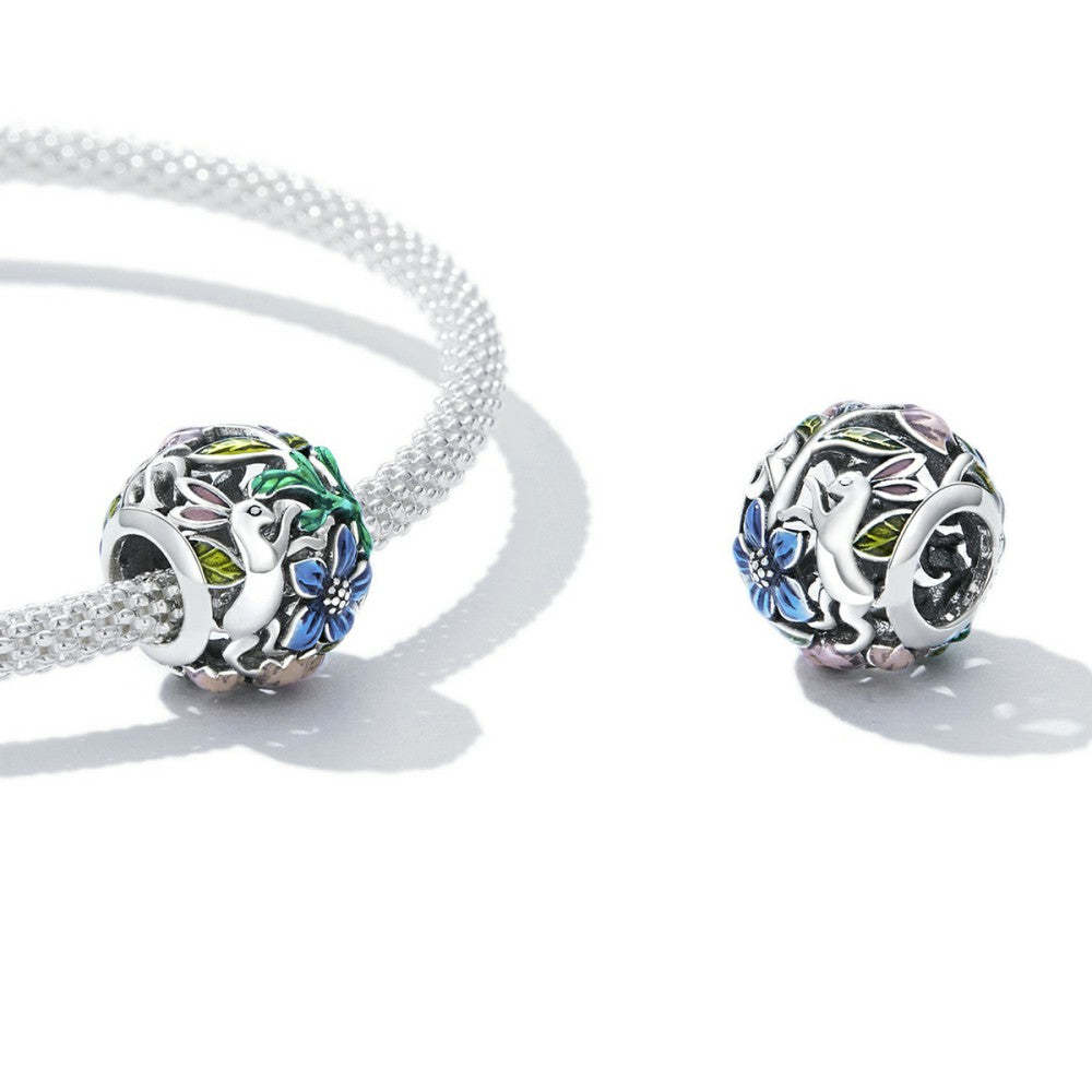 Ciondolo smaltato Jungle Secrets in argento sterling 925 dy1413