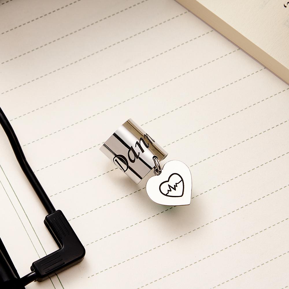 Accessorio Stetoscopio Inciso Personalizzato Con Targhetta Con Nome Pendente A Cuore Per Operatori Ospedalieri - soufeelit