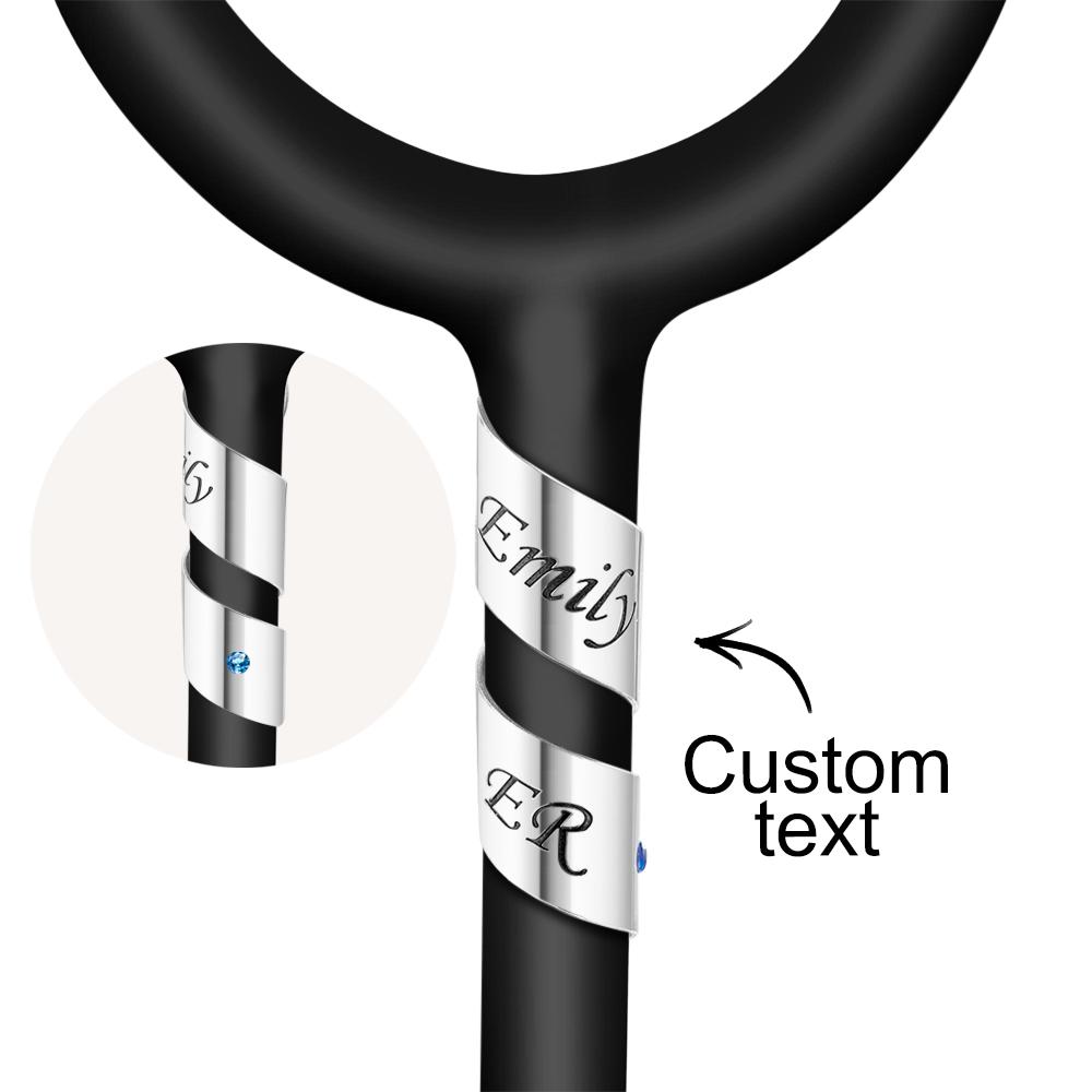 Ciondolo A Forma Di Cuore Con Targhetta Con Nome Per Stetoscopio Inciso Personalizzato Per Medico - soufeelit