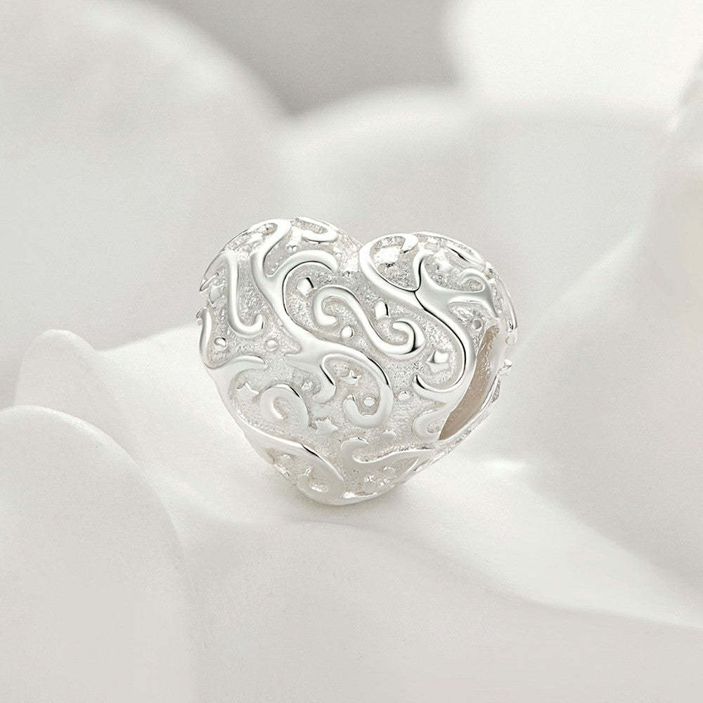 ciondolo con motivo a cuore in argento sterling 925 fj1416