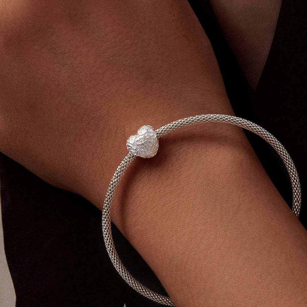 ciondolo con motivo a cuore in argento sterling 925 fj1416
