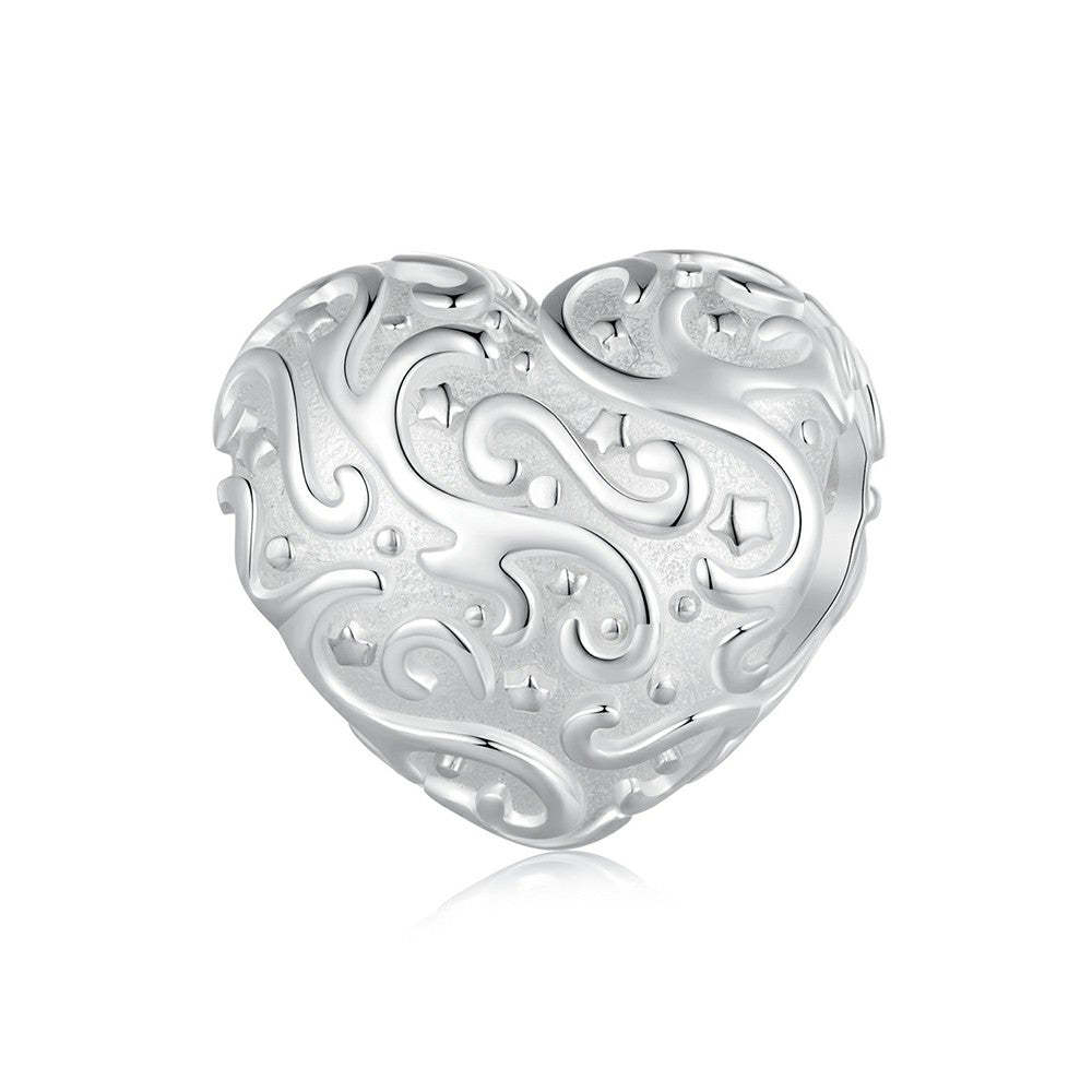ciondolo con motivo a cuore in argento sterling 925 fj1416