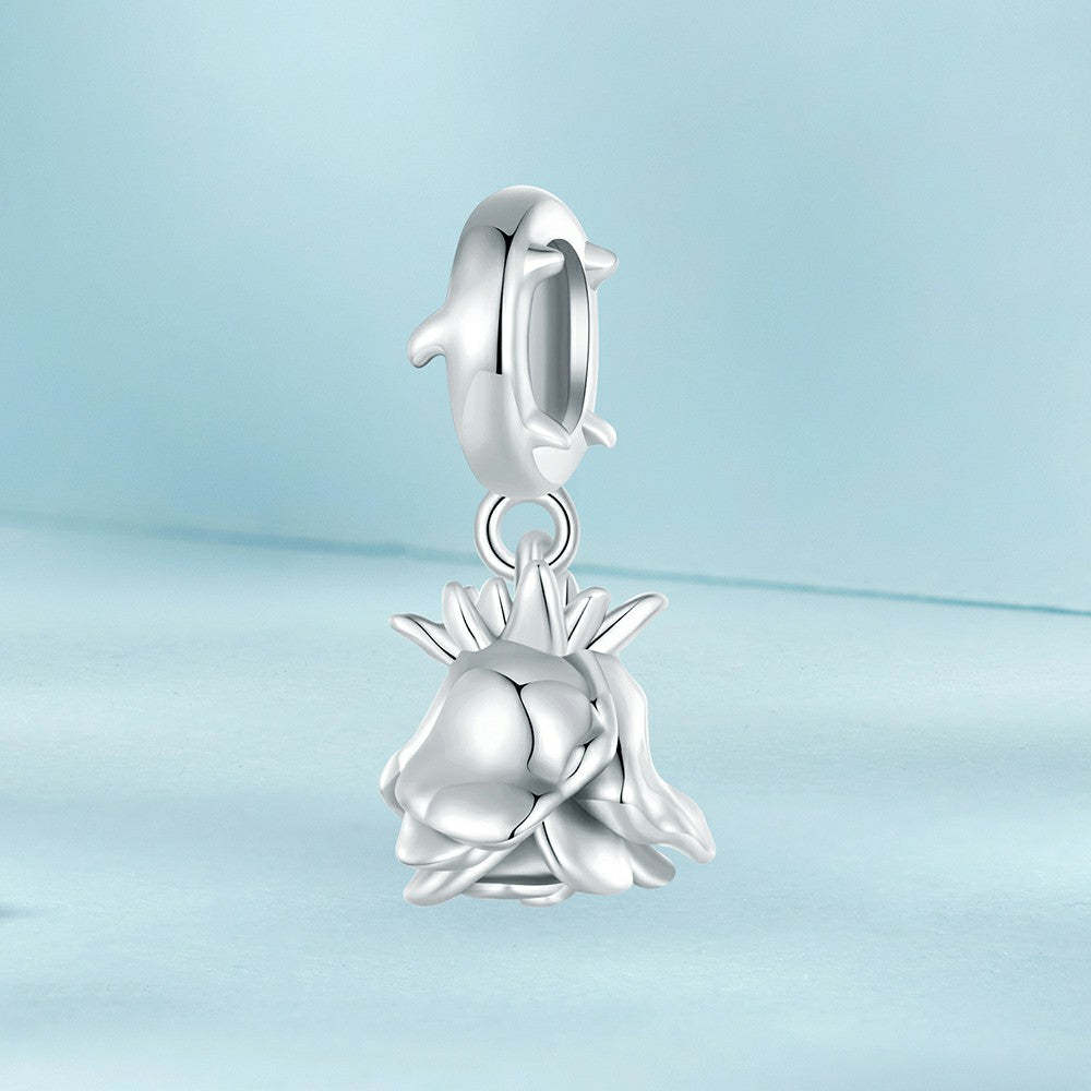 bellissimo ciondolo rosa in argento sterling 925 fj1428