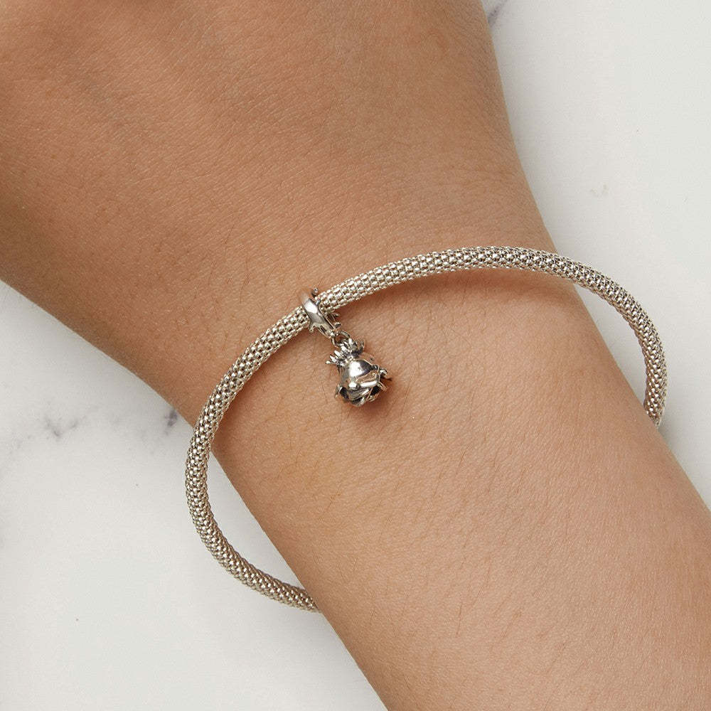 bellissimo ciondolo rosa in argento sterling 925 fj1428
