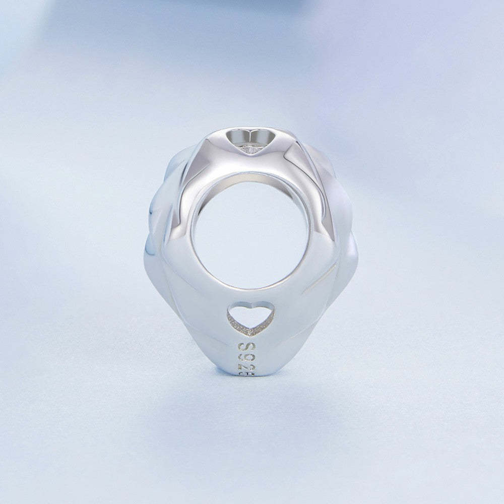 ciondolo a forma di cuore con rivetto in argento sterling 925 fj1437