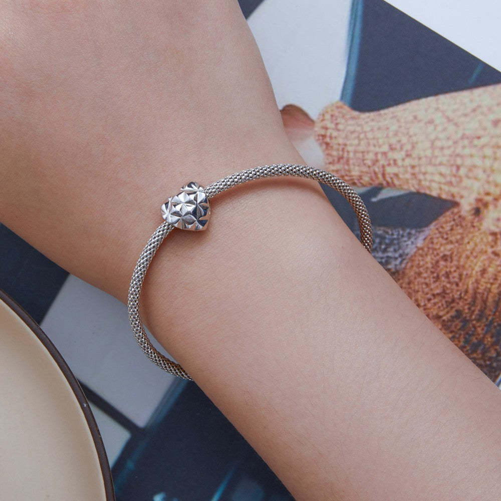 ciondolo a forma di cuore con rivetto in argento sterling 925 fj1437