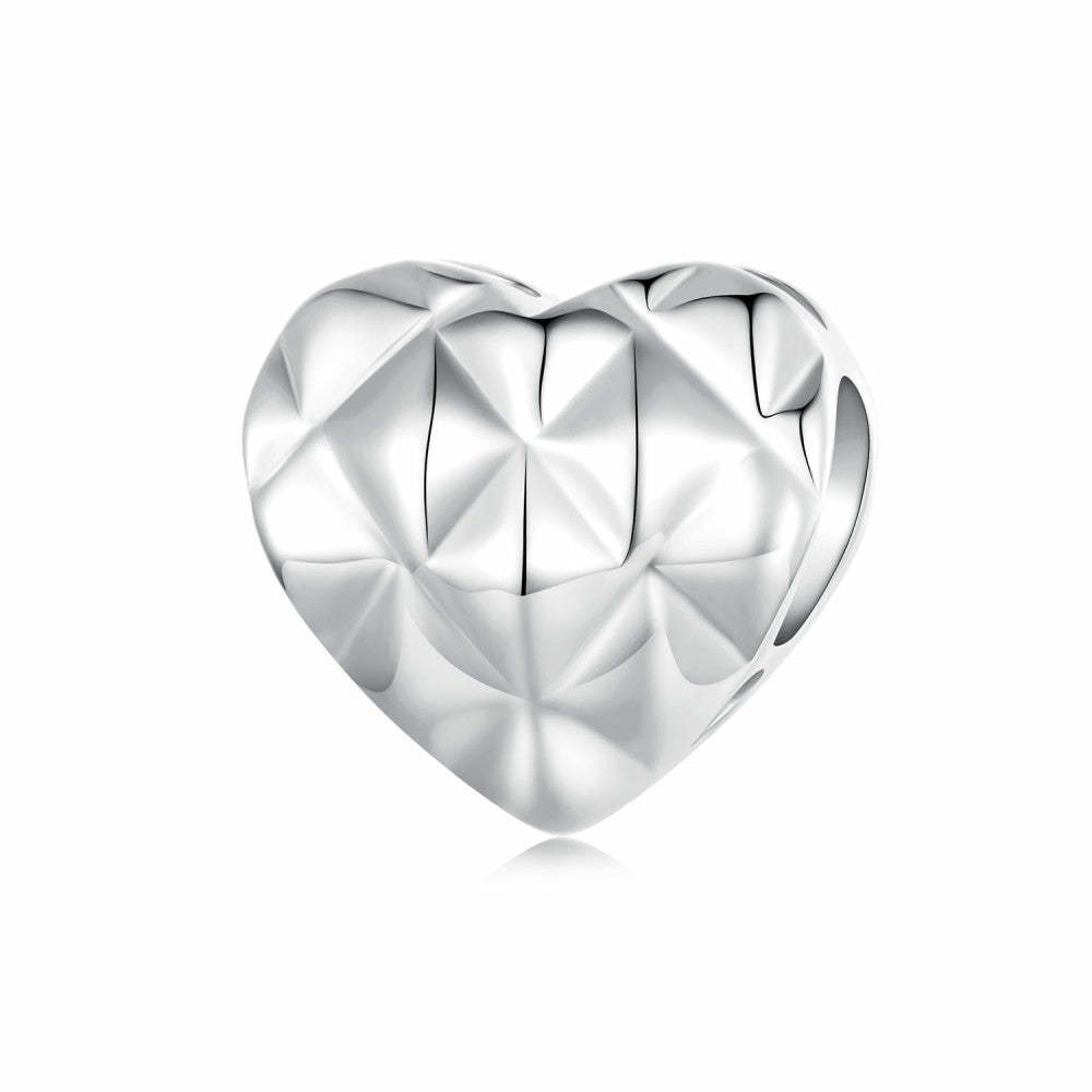 ciondolo a forma di cuore con rivetto in argento sterling 925 fj1437