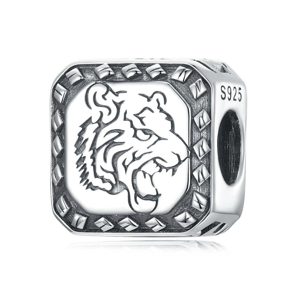ciondolo unico tigre drago in argento sterling 925 fj1438