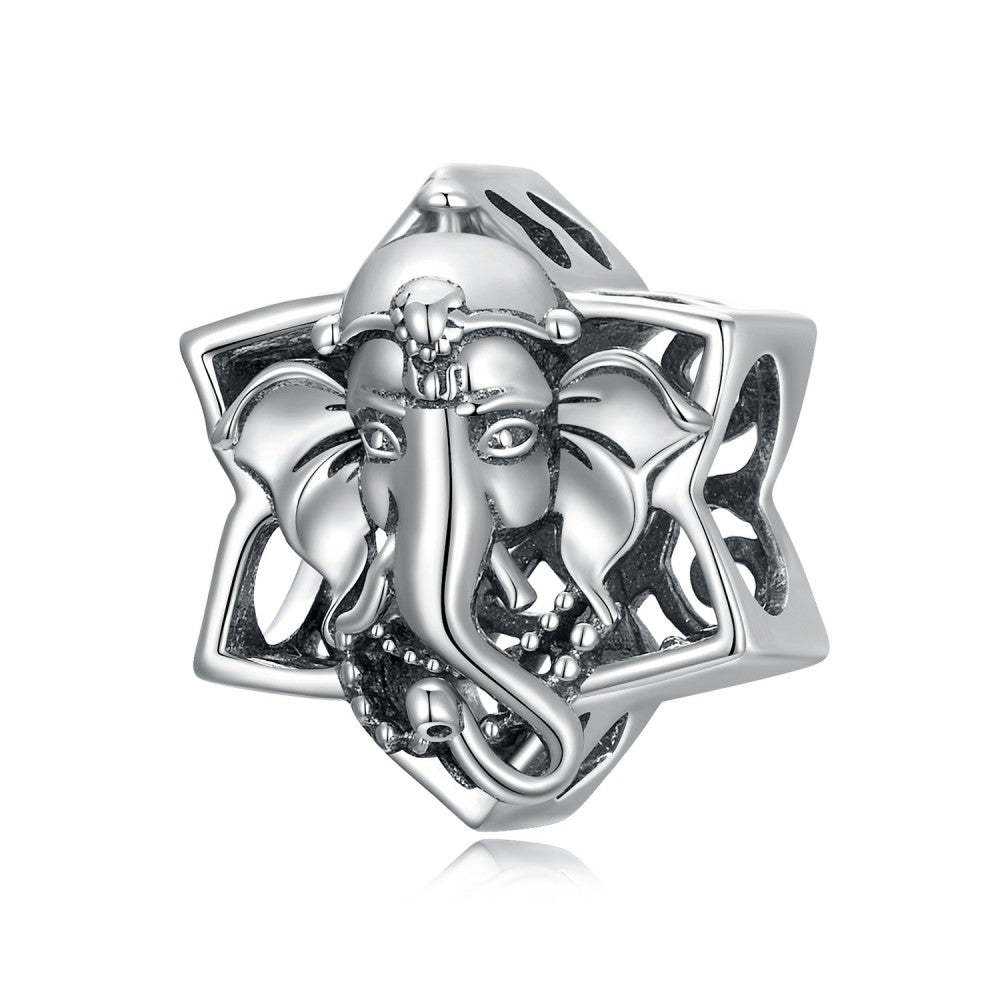 Ciondolo indiano Ganesha in argento sterling 925 fj1439