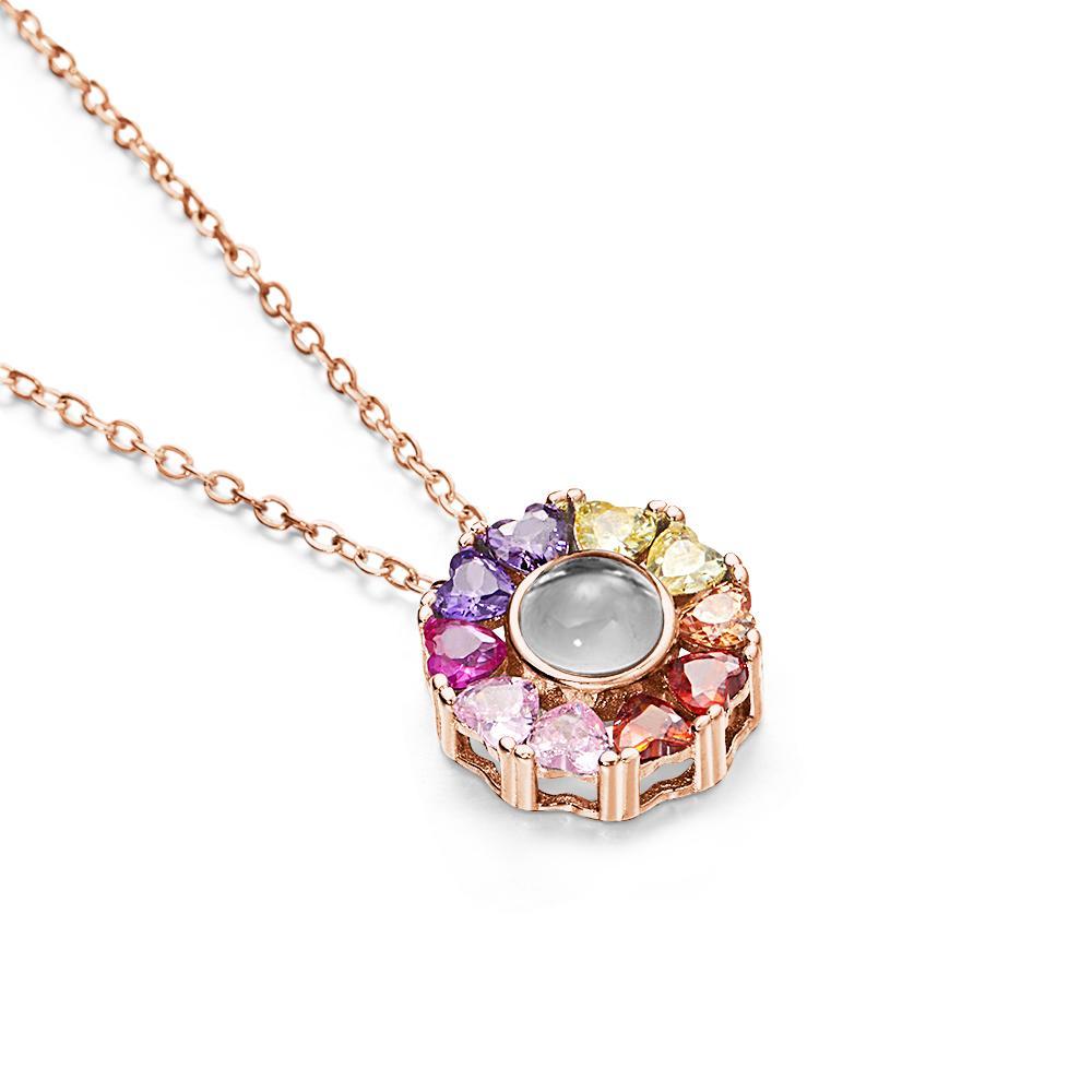 Collana Con Proiezione Di Foto D'amore In Argento Sterling 925, Ciondolo Proiettivo Personalizzato, Regalo Per Lei - soufeelit